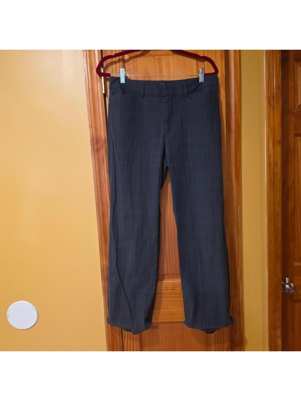 Dockers Women Gray Checkered Dress Pants Size 12 Medium 0143